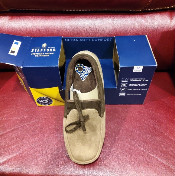 stafford mens slippers